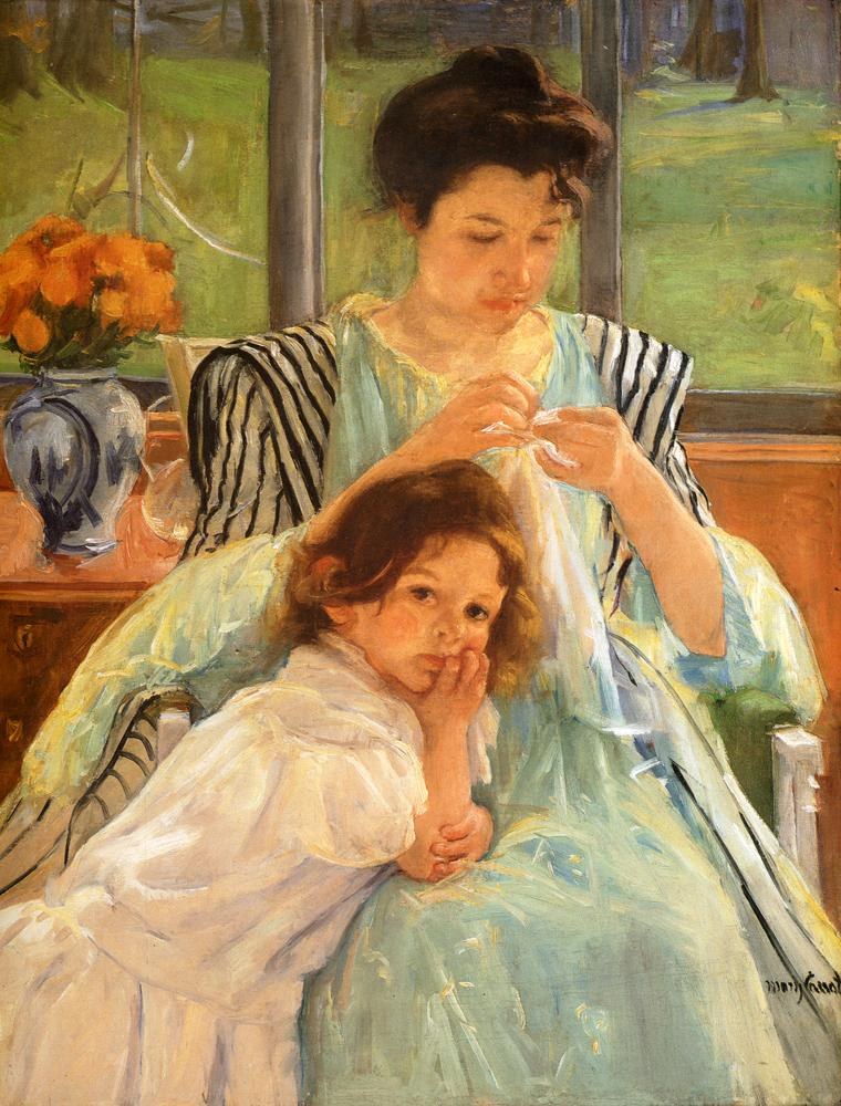 Mary Cassatt Young Mother Sewing